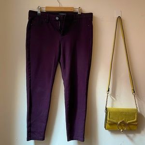 Purple stretch skinny jeans